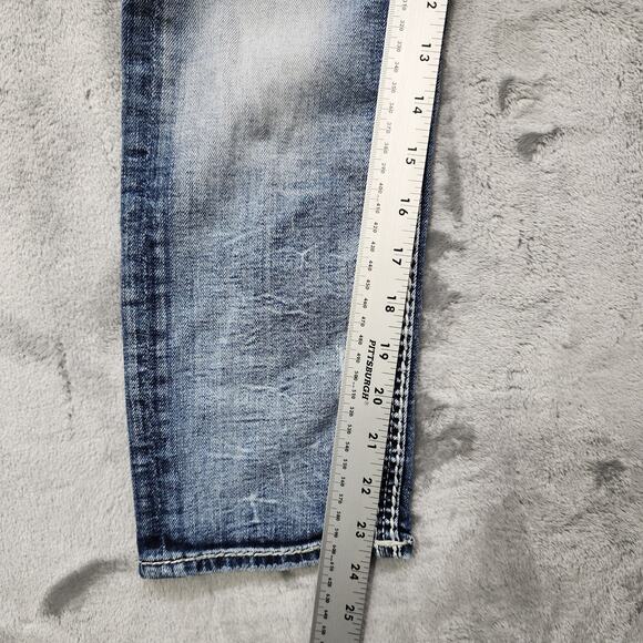 Rock Revival Jeans Womens 26 Blue Low Rise Betty Cropped Capri Skinny Stretch - Picture 15 of 16